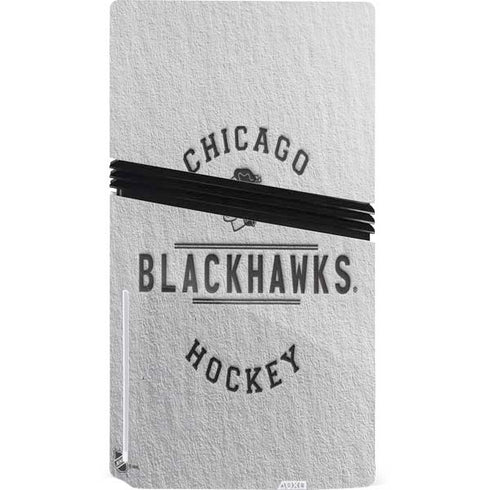 NHL Chicago Blackhawks Black Text PS5 Pro Disk Bundle Skin