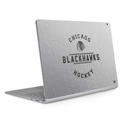 NHL Chicago Blackhawks Black Text Surface Book 2 13.5in Skin