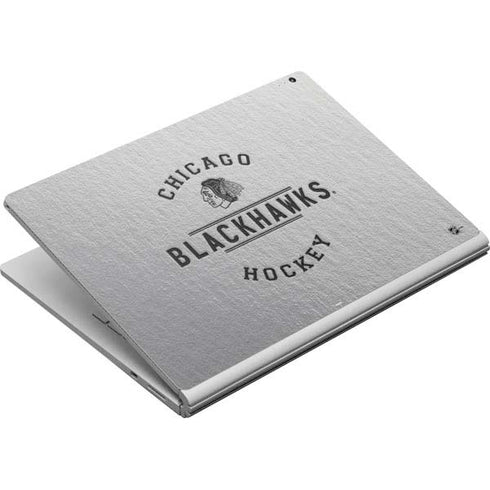 NHL Chicago Blackhawks Black Text Surface Book Skin