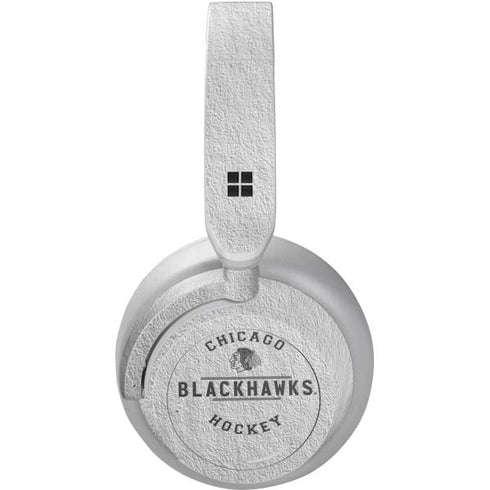NHL Chicago Blackhawks Black Text Surface Headphones Skin