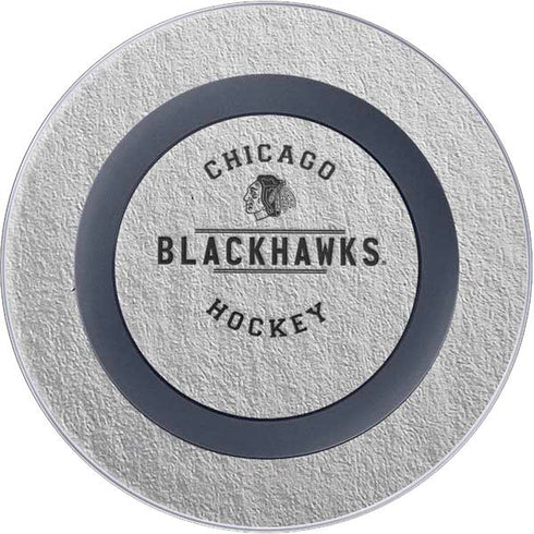 NHL Chicago Blackhawks Black Text Wireless Charger Skin