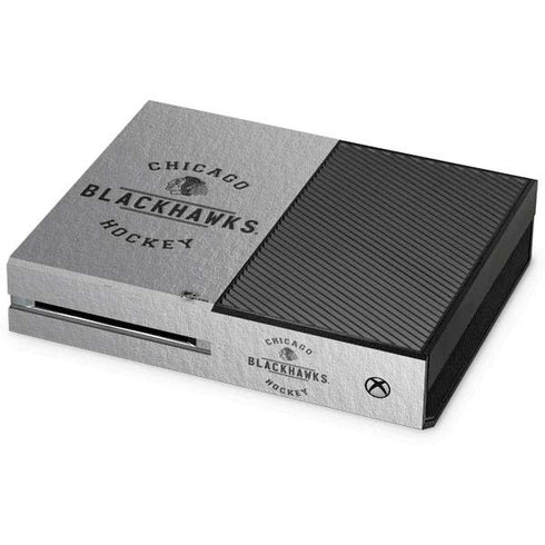 NHL Chicago Blackhawks Black Text Xbox One Console Skin