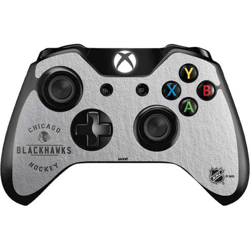 NHL Chicago Blackhawks Black Text Xbox One Controller Skin