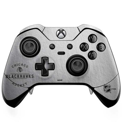 NHL Chicago Blackhawks Black Text Xbox One Elite Controller Skin
