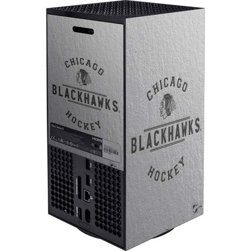 NHL Chicago Blackhawks Black Text Xbox Series X Bundle Skin