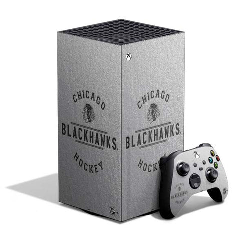 NHL Chicago Blackhawks Black Text XBox Series X Digital Edition Bundle Skin