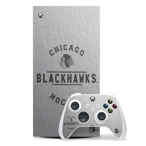 NHL Chicago Blackhawks Black Text Xbox Series X Skins