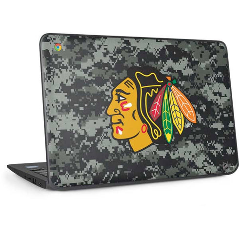 NHL Chicago Blackhawks Camo HP Chromebook Skin