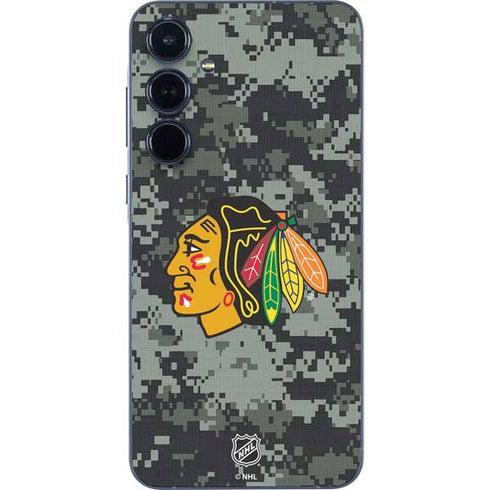 NHL Chicago Blackhawks Camo Galaxy A55 5G Skin