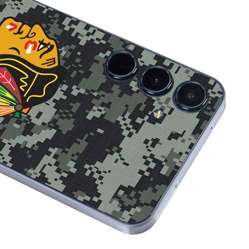 NHL Chicago Blackhawks Camo Galaxy A55 5G Skin