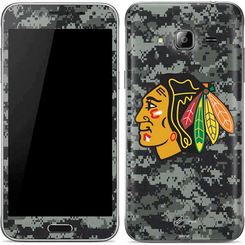 NHL Chicago Blackhawks Camo Galaxy J3 Skin