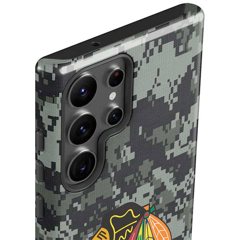 NHL Chicago Blackhawks Camo Galaxy S23 Ultra Pro Case