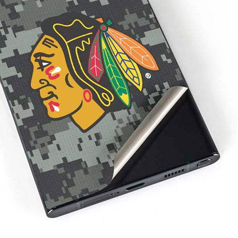 NHL Chicago Blackhawks Camo Galaxy S24 Ultra Skin