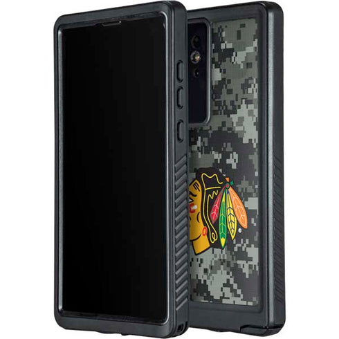 NHL Chicago Blackhawks Camo Galaxy S24 Ultra Waterproof Case