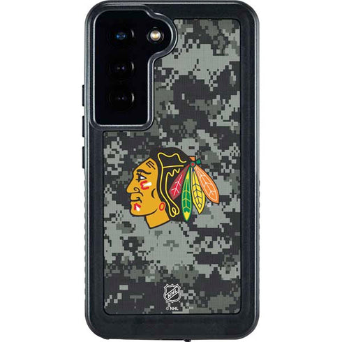 NHL Chicago Blackhawks Camo Galaxy S24 Waterproof Case