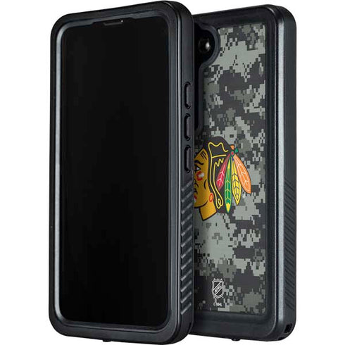 NHL Chicago Blackhawks Camo Galaxy S24 Waterproof Case