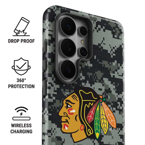 NHL Chicago Blackhawks Camo Galaxy S26 Ultra Impact Case