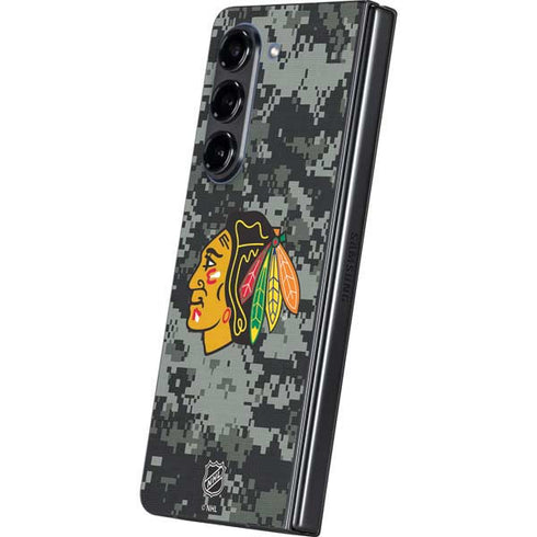 NHL Chicago Blackhawks Camo Galaxy Z Fold5 5G Skin