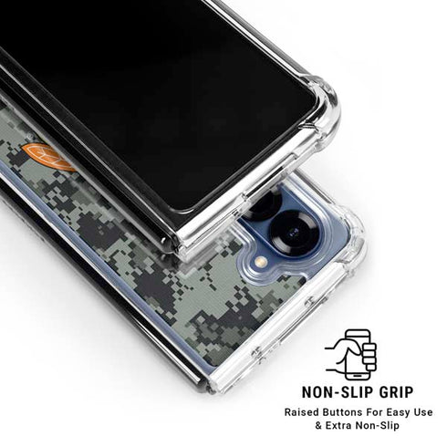NHL Chicago Blackhawks Camo Galaxy Z Fold6 Clear Case
