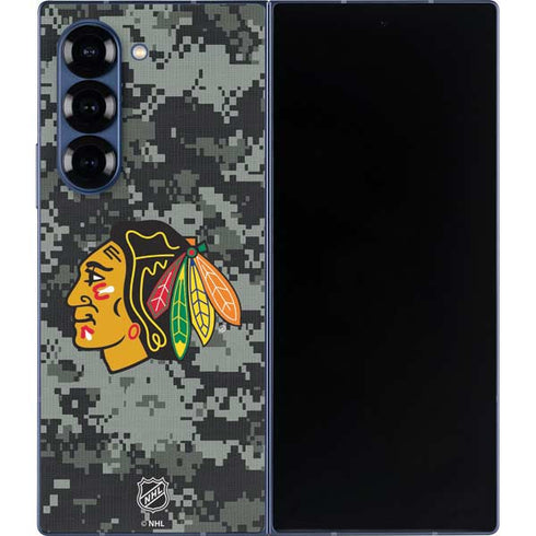 NHL Chicago Blackhawks Camo Galaxy Z Fold6 Skin