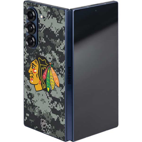 NHL Chicago Blackhawks Camo Galaxy Z Fold6 Skin
