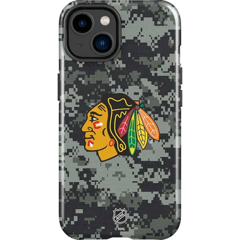 NHL Chicago Blackhawks Camo iPhone 15 Impact Case