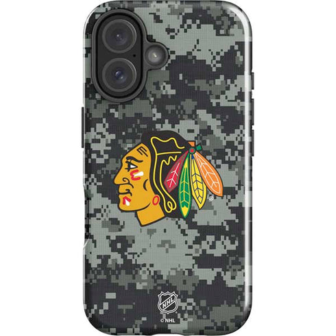 NHL Chicago Blackhawks Camo iPhone 16 Impact Case