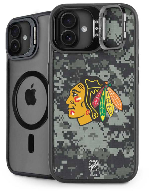 NHL Chicago Blackhawks Camo iPhone 16 Kickstand Case