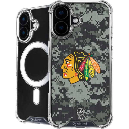 NHL Chicago Blackhawks Camo iPhone 16 MagSafe Case