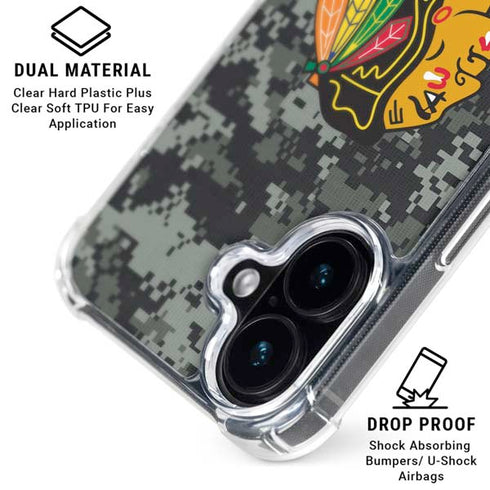 NHL Chicago Blackhawks Camo iPhone 16 MagSafe Case
