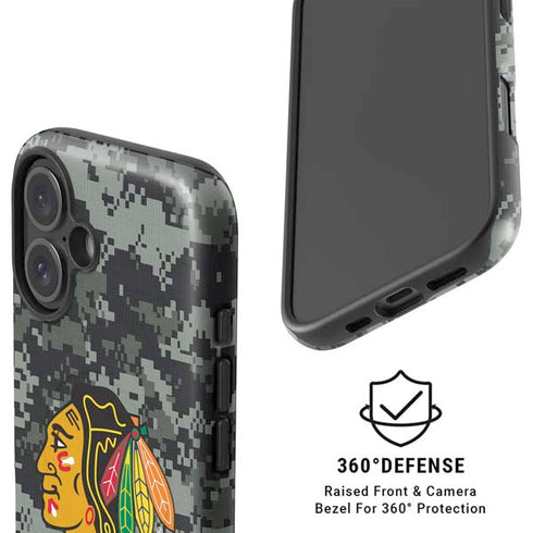 NHL Chicago Blackhawks Camo iPhone 16 Magsafe Impact Case