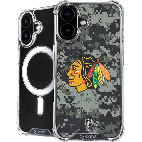 NHL Chicago Blackhawks Camo iPhone 16 Plus MagSafe Case