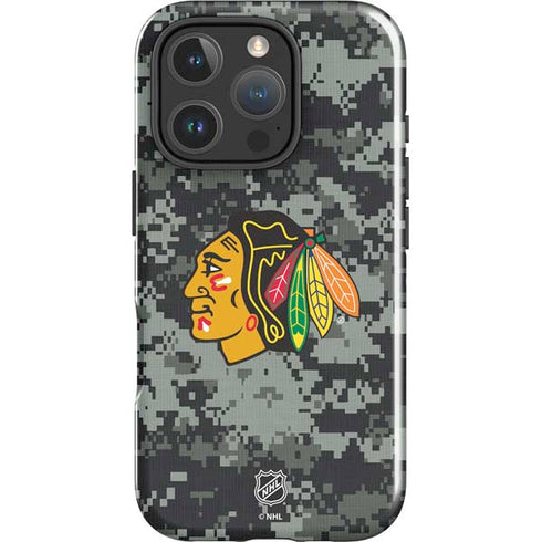 NHL Chicago Blackhawks Camo iPhone 16 Pro Max Impact Case