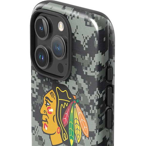 NHL Chicago Blackhawks Camo iPhone 16 Pro Max Impact Case
