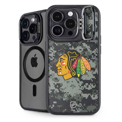 NHL Chicago Blackhawks Camo iPhone 16 Pro Max Kickstand Case