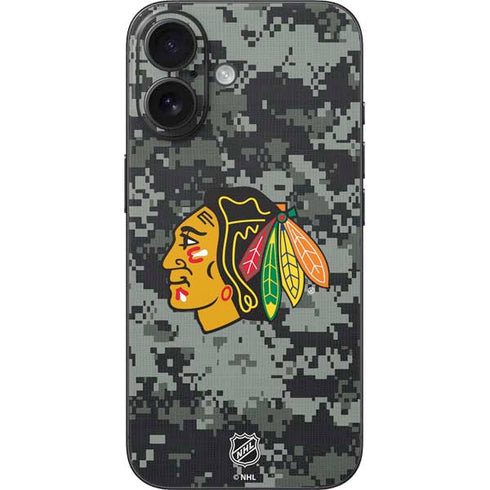 NHL Chicago Blackhawks Camo iPhone 16 Skin