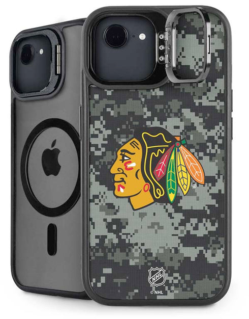NHL Chicago Blackhawks Camo iPhone 16e Kickstand Case
