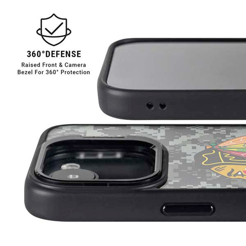 NHL Chicago Blackhawks Camo iPhone 16e Kickstand Case