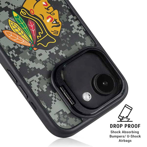 NHL Chicago Blackhawks Camo iPhone 16e Kickstand Case