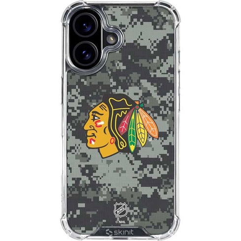 NHL Chicago Blackhawks Camo iPhone 17 Clear Case