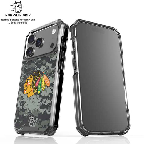 NHL Chicago Blackhawks Camo iPhone 18 Pro Clear Case