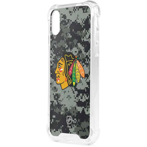 NHL Chicago Blackhawks Camo iPhone XS Clear Case