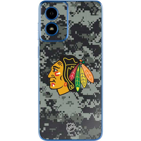 NHL Chicago Blackhawks Camo Moto G Play 4G (2024) Skin