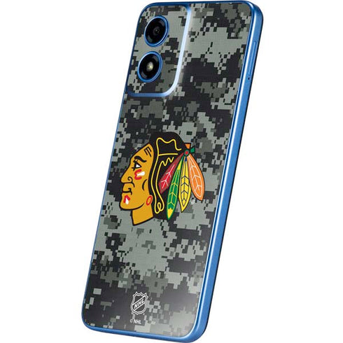 NHL Chicago Blackhawks Camo Moto G Play 4G (2024) Skin