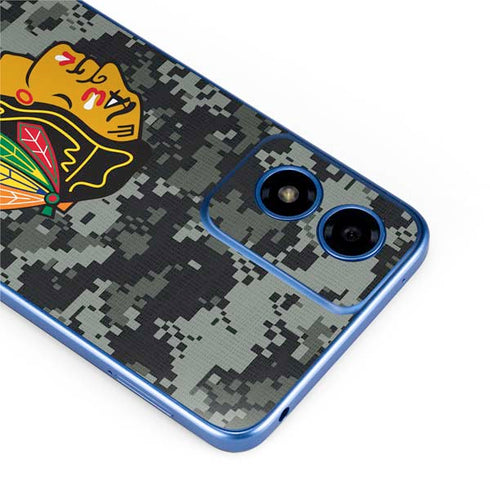 NHL Chicago Blackhawks Camo Moto G Play 4G (2024) Skin