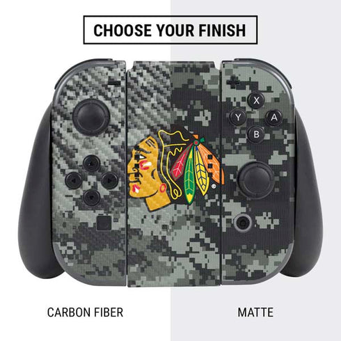 NHL Chicago Blackhawks Camo Nintendo Switch Bundle Skin