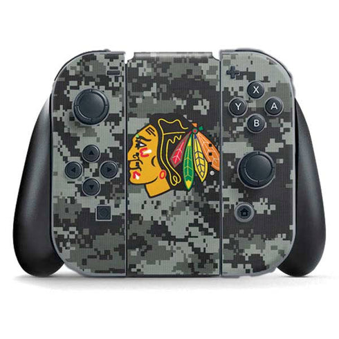 NHL Chicago Blackhawks Camo Nintendo Switch (2017-2021) Joy-Con Controller Skin