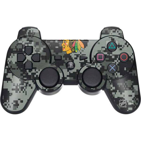 NHL Chicago Blackhawks Camo PS3 Dual Shock wireless controller Skin