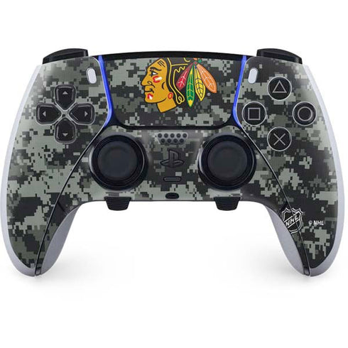 NHL Chicago Blackhawks Camo PS5 DualSense Edge Pro Controller Skin