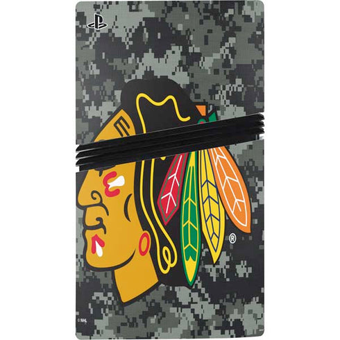 NHL Chicago Blackhawks Camo PS5 Pro Console Skin
